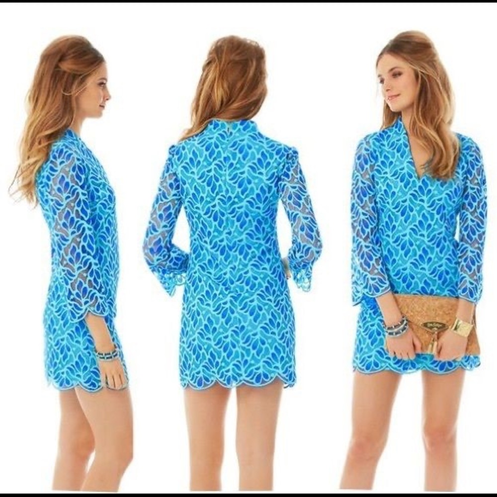Lilly Pulitzer Devina Lace Long Sleeve worn once